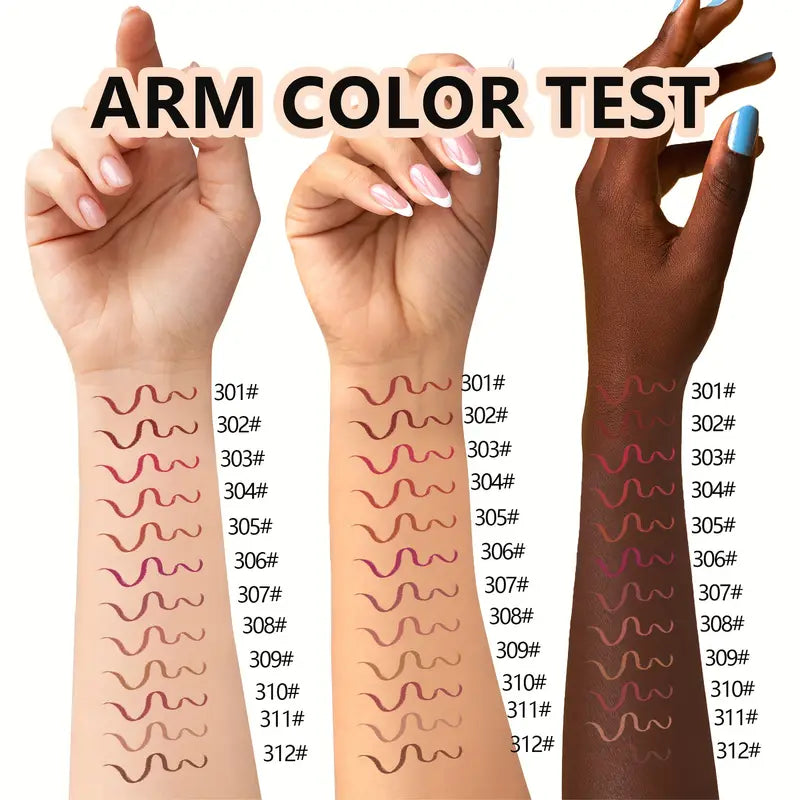 Set van 12 matte lippenstiften en lip liners - Mijn winkel