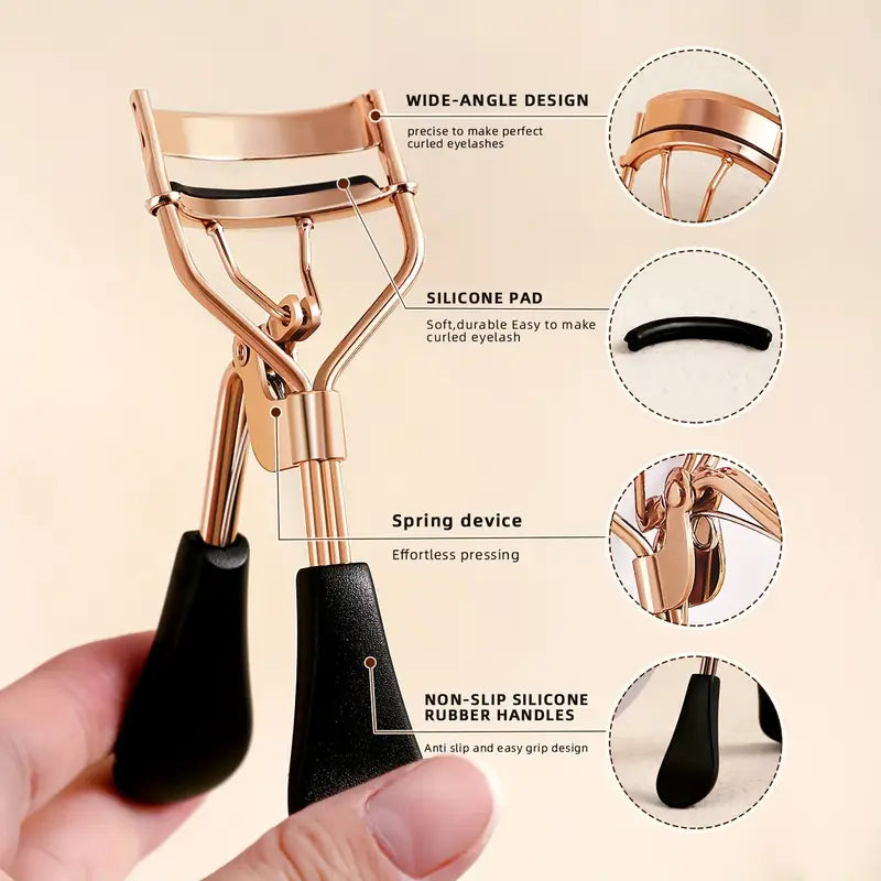 Portable Eyelash Curler with 15 Silicone Pads - Mijn winkel