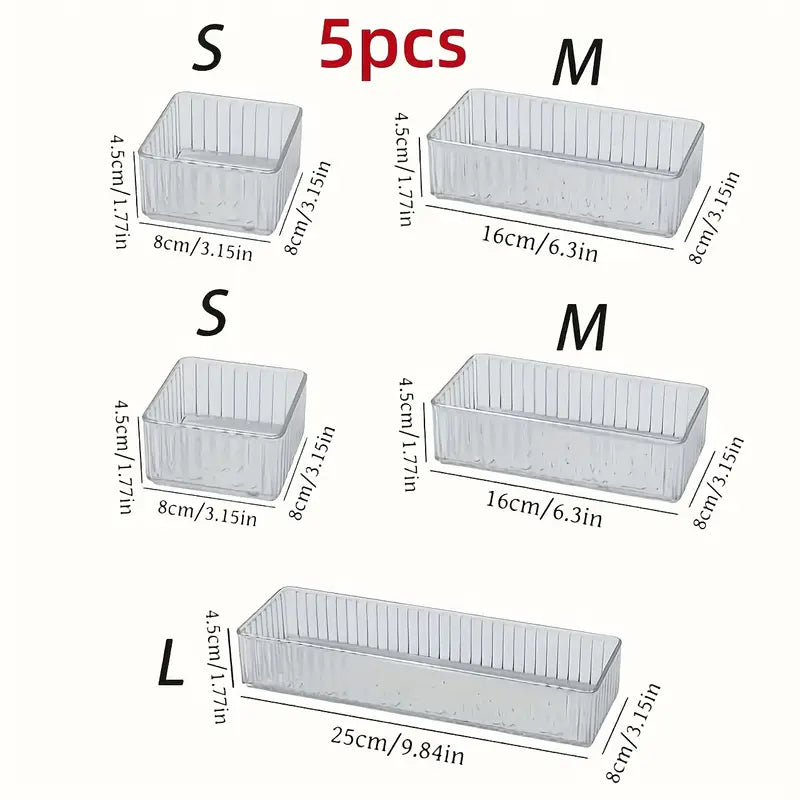 delige set doorzichtige acryl cosmetica-organizers - Mijn winkel