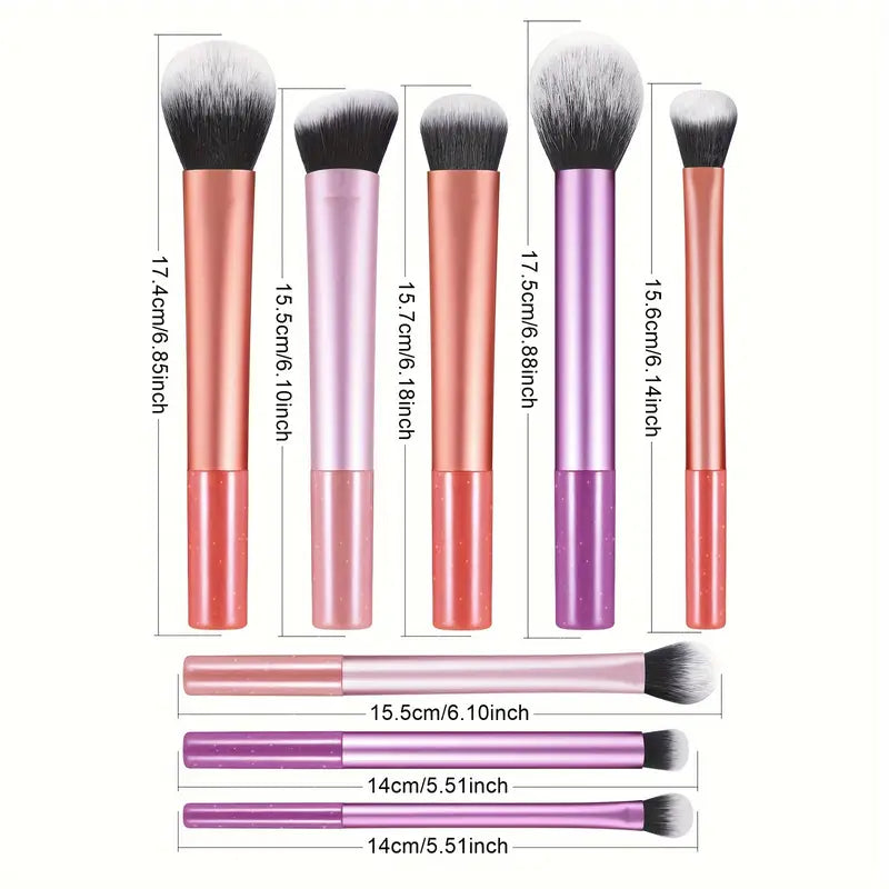 Make-up Kwastensets, 8 Stuks Grappige Draagbare - Mijn winkel