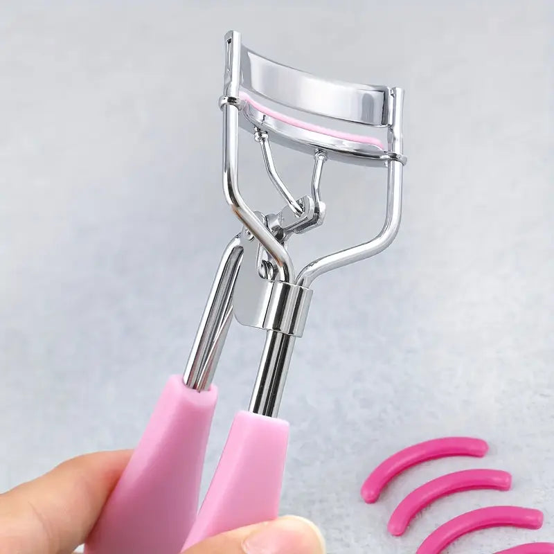 Portable Eyelash Curler with 15 Silicone Pads - Mijn winkel