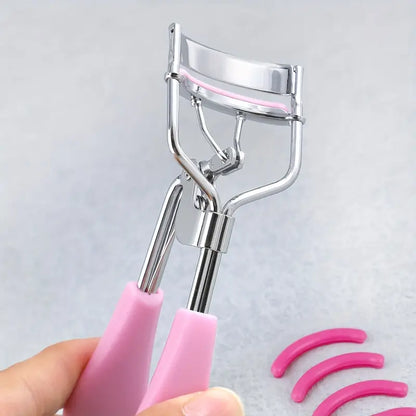 Portable Eyelash Curler with 15 Silicone Pads - Mijn winkel