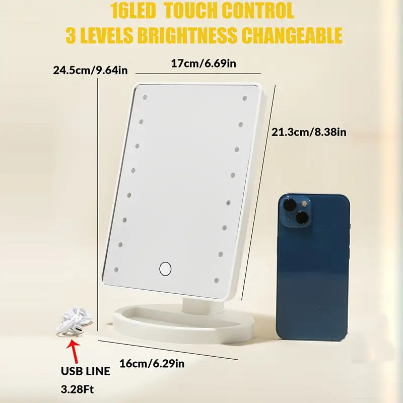 Verlichte Make-up Spiegel met Touch Dimmer - Mijn winkel