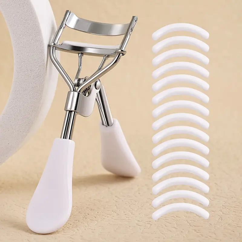 Portable Eyelash Curler with 15 Silicone Pads - Mijn winkel