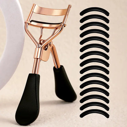 Portable Eyelash Curler with 15 Silicone Pads - Mijn winkel